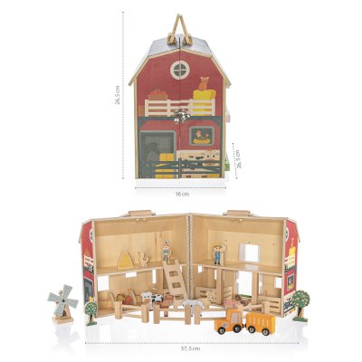 Zopa Dřevěná přenosná aktivity farma - obrázek