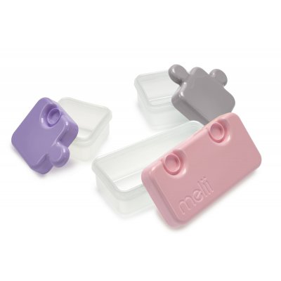 Melii Svačinový box Puzzle 850 ml - Růžový - obrázek
