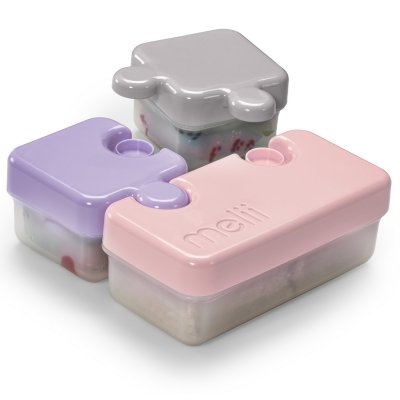 Melii Svačinový box Puzzle 850 ml - Růžový
