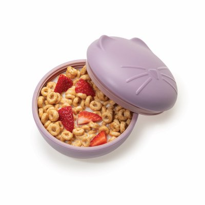 Melii Silikonová krabička na svačinu s víčkem 350 ml - Kočka - obrázek