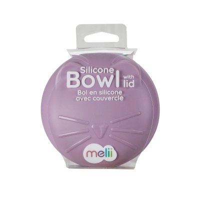 Melii Silikonová krabička na svačinu s víčkem 350 ml - Kočka - obrázek
