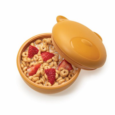 Melii Silikonová krabička na svačinu s víčkem 350 ml - Medvěd - obrázek