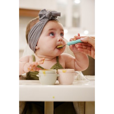 Melii Dětská vidlička/lžička s pouzdrem - Modrá/Fialová - obrázek