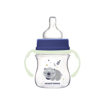 Canpol babies Antikoliková lahev EasyStart Sleepy Koala 120 ml - Modrá - obrázek