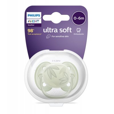 Philips AVENT Šidítko Ultrasoft Premium 0 - 6 m - Zelená, 1 ks - obrázek