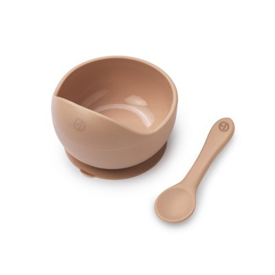 Elodie Details Silikonová miska se lžičkou - Blushing Pink
