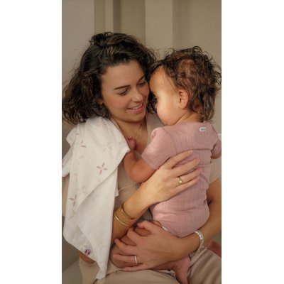 Lodger Romper SS Solid Rose 68 - obrázek