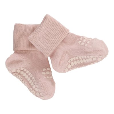 GoBabyGo Protiskluzové ponožky Bamboo - Soft Pink, vel. 6 - 12 měsíců - obrázek