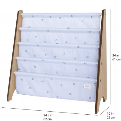 3 Sprouts Stojan na knížky Recycled - Blueberry/Mist - obrázek