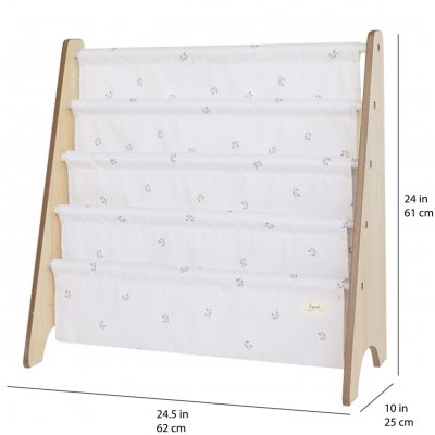 3 Sprouts Stojan na knížky Recycled - Blueberry/Taupe - obrázek