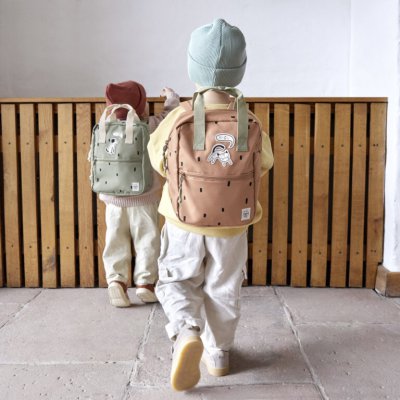 Lässig Dětský batoh Mini Square Backpack Happy Prints - Caramel