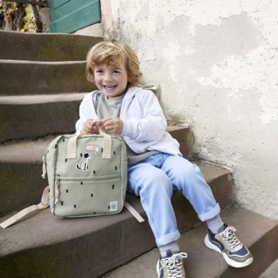 Lässig Dětský batoh Mini Square Backpack Happy Prints - Light Olive - obrázek