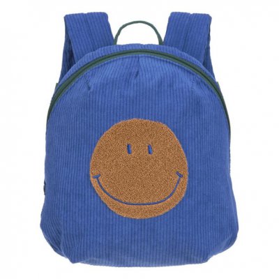Lässig Dětský batoh Tiny Backpack Cord Little Gang - Smile/Blue