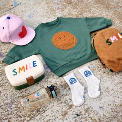 Lässig Dětský batoh Tiny Backpack Cord Little Gang - Smile/Caramel - obrázek