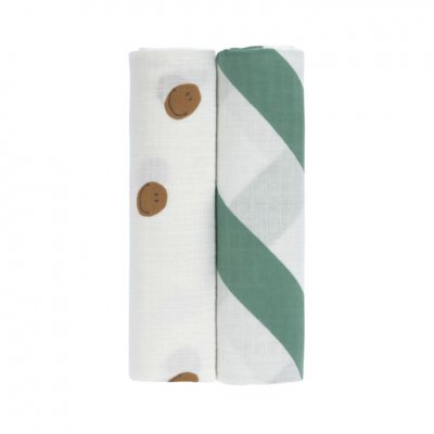 Lässig Bavlněné pleny Happy Rascals 120 x 120 cm - Smile - obrázek