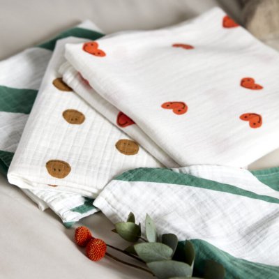 Lässig Bavlněné pleny Happy Rascals 120 x 120 cm - Smile - obrázek