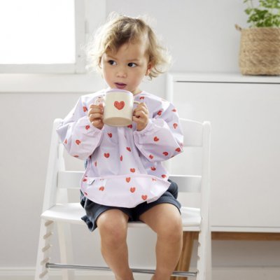 Lässig Bryndák s rukávy Happy Rascals - Heart/Lavender - obrázek