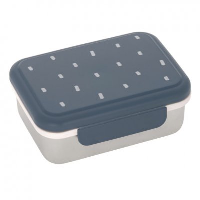 Lässig Svačinový box Lunchbox Stainless Steel Happy Prints - Midnight Blue