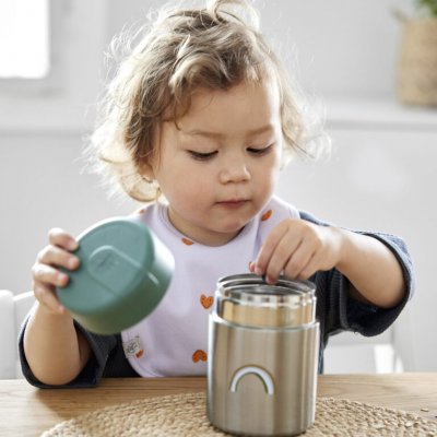 Lässig Termoska Food Jar Happy Rascals 315 ml - Smile/Green - obrázek