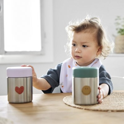 Lässig Termoska Food Jar Happy Rascals 315 ml - Smile/Green - obrázek