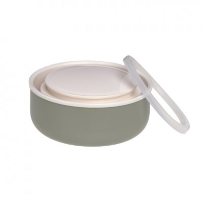 Lässig Termoska Food Jar Medium Happy Prints 350 ml - Light Olive - obrázek