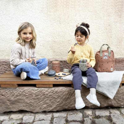 Lässig Termoska Food Jar Medium Happy Prints 350 ml - Midnight Blue - obrázek