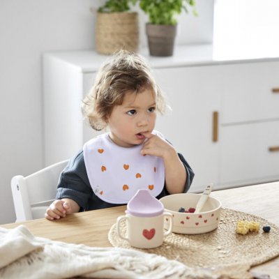 Lässig Dětská mistička z celulózy Rascals – Heart/Lavender - obrázek