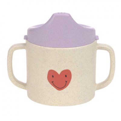 Lässig Dětský hrneček z celulózy Happy Rascals - Heart Lavender