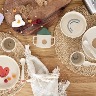 Lässig Dětský hrneček z celulózy Happy Rascals - Smile Green - obrázek