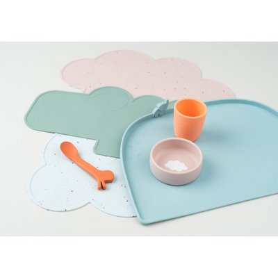 Done by Deer Silikonové prostírání Confetti - Modré - obrázek