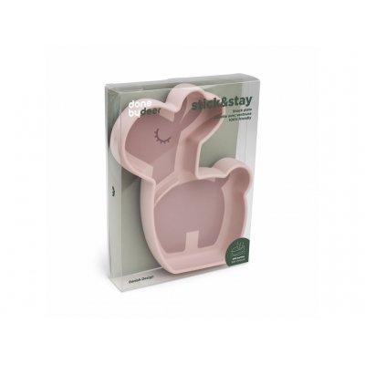 Done by Deer Stick and Stay Silikonový talíř Lalee - Růžový - obrázek