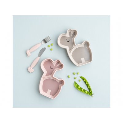 Done by Deer Stick and Stay Silikonový talíř Lalee - Růžový - obrázek