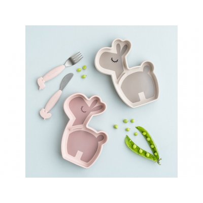 Done by Deer Stick and Stay Silikonový talíř Lalee - Pískový - obrázek