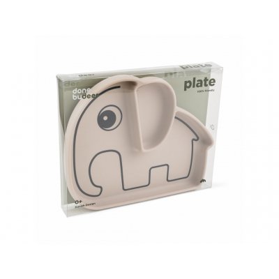 Done by Deer Stick and Stay Silikonový talíř Elphee - Pískový - obrázek