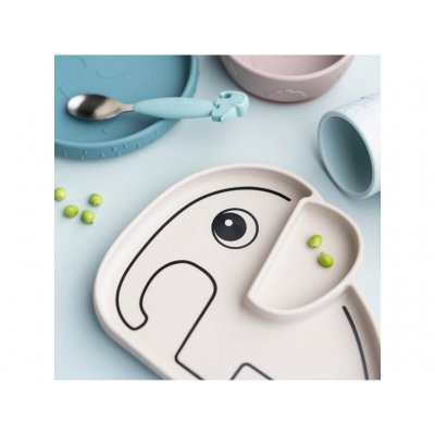 Done by Deer Stick and Stay Silikonový talíř Elphee - Pískový - obrázek