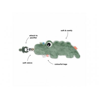 Done by Deer Držátko na dudlík/přítulka Croco - Zelené - obrázek