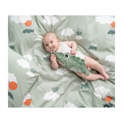 Done by Deer Držátko na dudlík/přítulka Croco - Zelené - obrázek