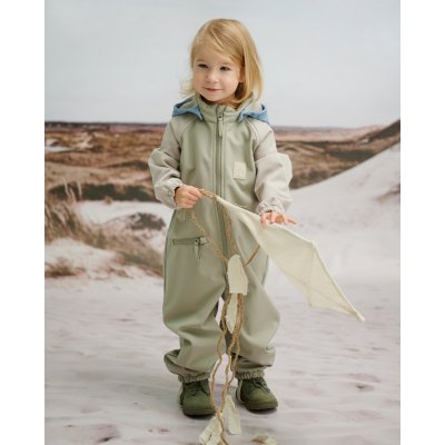 Leokid Softshellový overal Color Block - Wood Sage, vel. 80 (12 - 18 měsíců) - obrázek