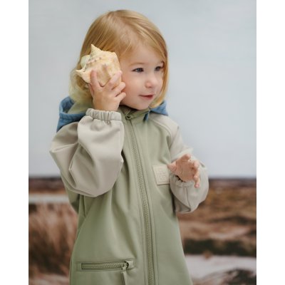 Leokid Softshellový overal Color Block - Wood Sage, vel. 86 (18 - 24 měsíců) - obrázek