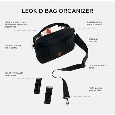 Leokid Organizér na kočárek - Black Pebble - obrázek