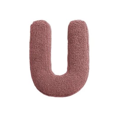 Mealini Plyšové písmeno U - Růžové