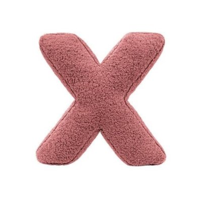 Mealini Plyšové písmeno X - Růžové