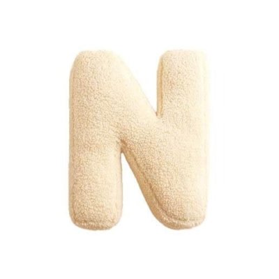 Mealini Plyšové písmeno N - Krémové