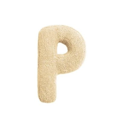 Mealini Plyšové písmeno P - Krémové
