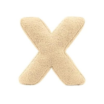 Mealini Plyšové písmeno X - Krémové
