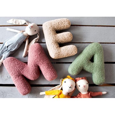 Mealini Plyšové písmeno M - Růžové - obrázek