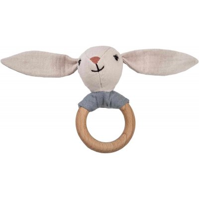 Mealini Chrastítko s dřeveným kroužkem - Zajíc Hugo - obrázek
