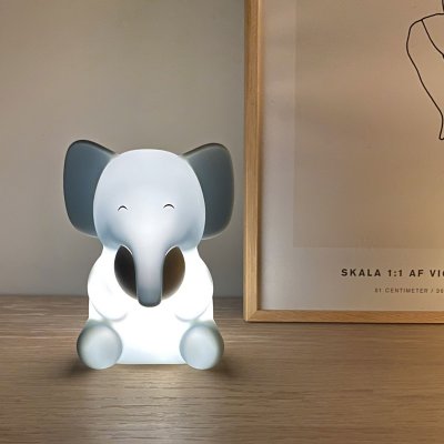 Nuuroo Sigge Silikonové noční světlo Elephant - Lead