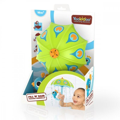 Yookidoo Paví deštník - Zelený - obrázek