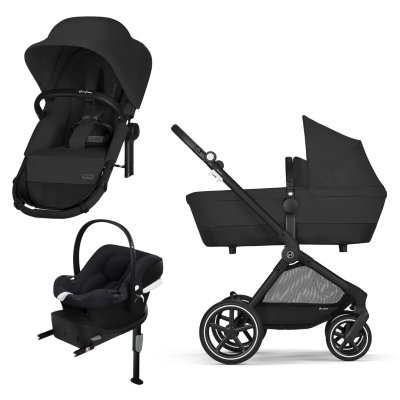 Cybex Zvýhodněný set Gold Eos Lux Moon Black + Aton B2 i-Size Black